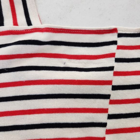 Lane Bryant Stripe Short Sleeve Top 14/16 Red, Cream, Black, Stretchy Top - Picture 4 of 4